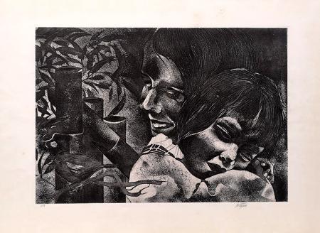 Art work by  De Stefano  Figure - lithography paper 